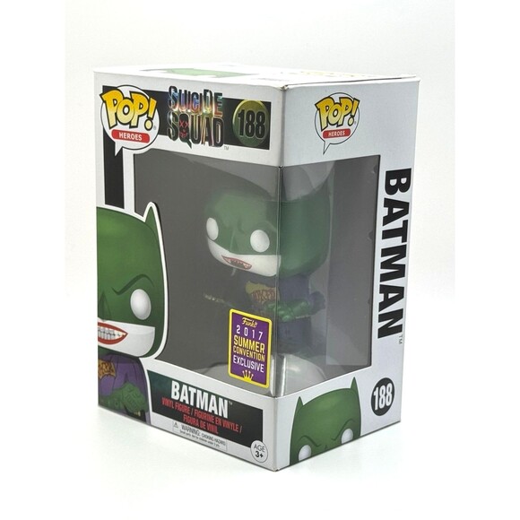 The Joker As Batman POP Funko #188 SDCC 2017 Suicide Squad Exclusive - Picture 2 of 4